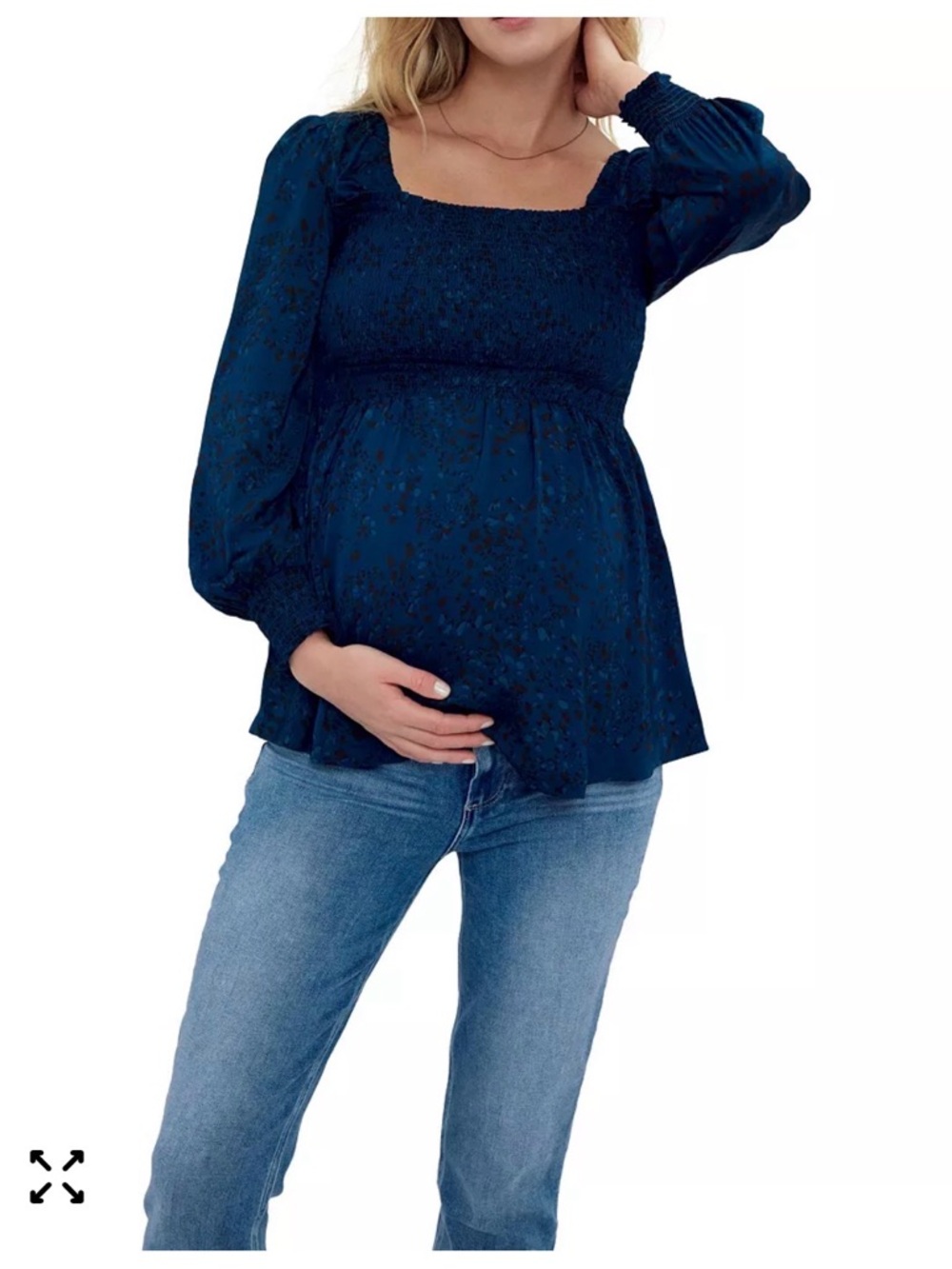 Ingrid and Isabel Maternity Everywear Smocked Top